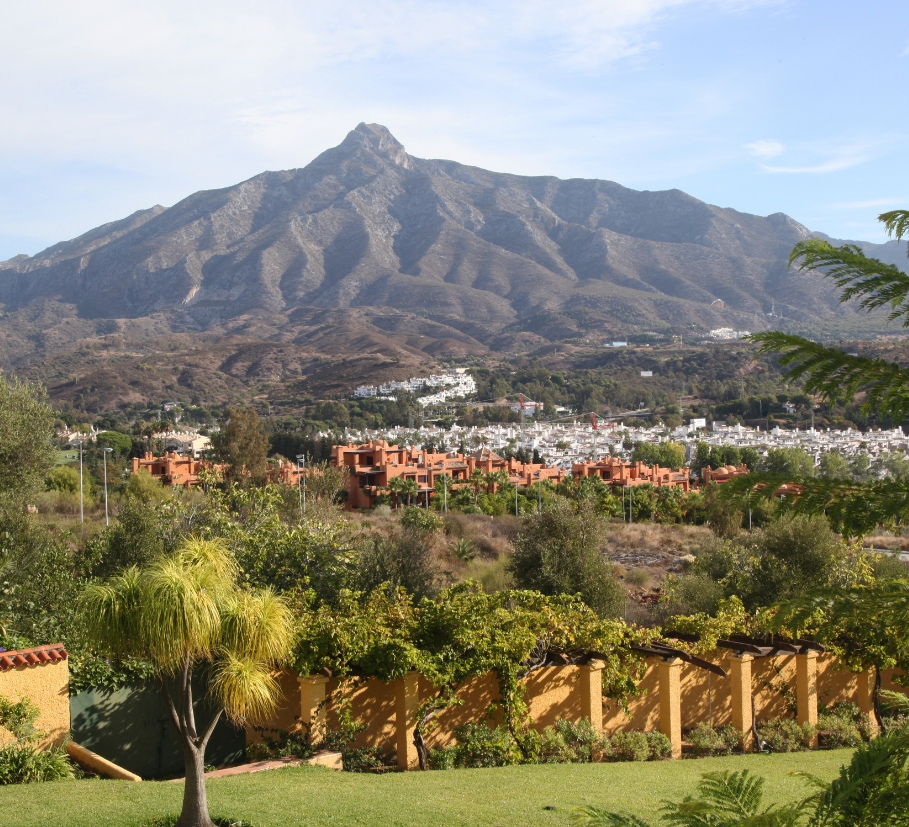 Vista panorámica de Marbella con La Concha